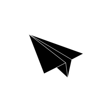 Aircraft Toy or Paper Plane Shape Inspired by Paper Origami Form, can use for Logo Gram, Pictogram, Website, Apps, or Graphic Design Element. Vector Illustration
