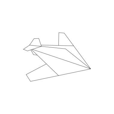 Uçak, Air Plane, Aircraft, Jet Polygonal Lines, Logo, Pictogram, Website, Apps veya Grafik Tasarım Elementi için kullanılabilir. Vektör İllüstrasyonu