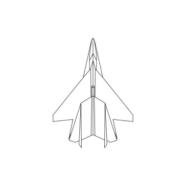 Uçak, Air Plane, Aircraft, Jet Polygonal Lines, Logo, Pictogram, Website, Apps veya Grafik Tasarım Elementi için kullanılabilir. Vektör İllüstrasyonu