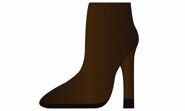 Stylish Illustration High Heel Platform Boot Woman — Stock Vector