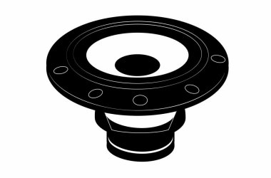 Hoparlör sürücüsü. Müzik deneyimi için ses ekipmanları.