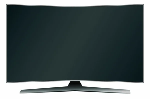 液晶画面のプラズマ 湾曲した現代的なテレビ スクリーン分離 — ストックベクタ