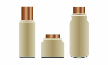 Konteyner kozmetik ürünler için topluluğu. Sıvı kremi, el kremi için kapsayıcı.