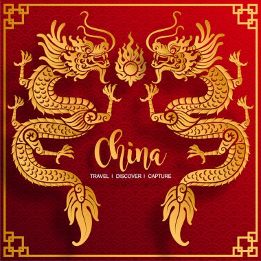 Mutlu çin yeni yıl 2020 yıl sıçan, kağıt kesilmiş sıçan karakteri, çiçek ve arka planda zanaat tarzı ile Asya elemanları. (Çince çevirisi : Happy chinese new year 2020, sıçan yılı)