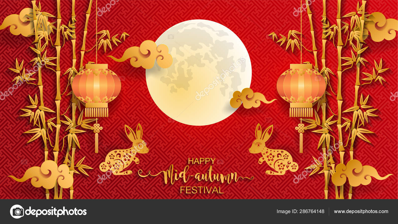 Mid Autumn Festival Moon Festival Rabbit Moon Mooncake Flower Chinese Stock Vector C Olaf1741 Gmail Com 286764148
