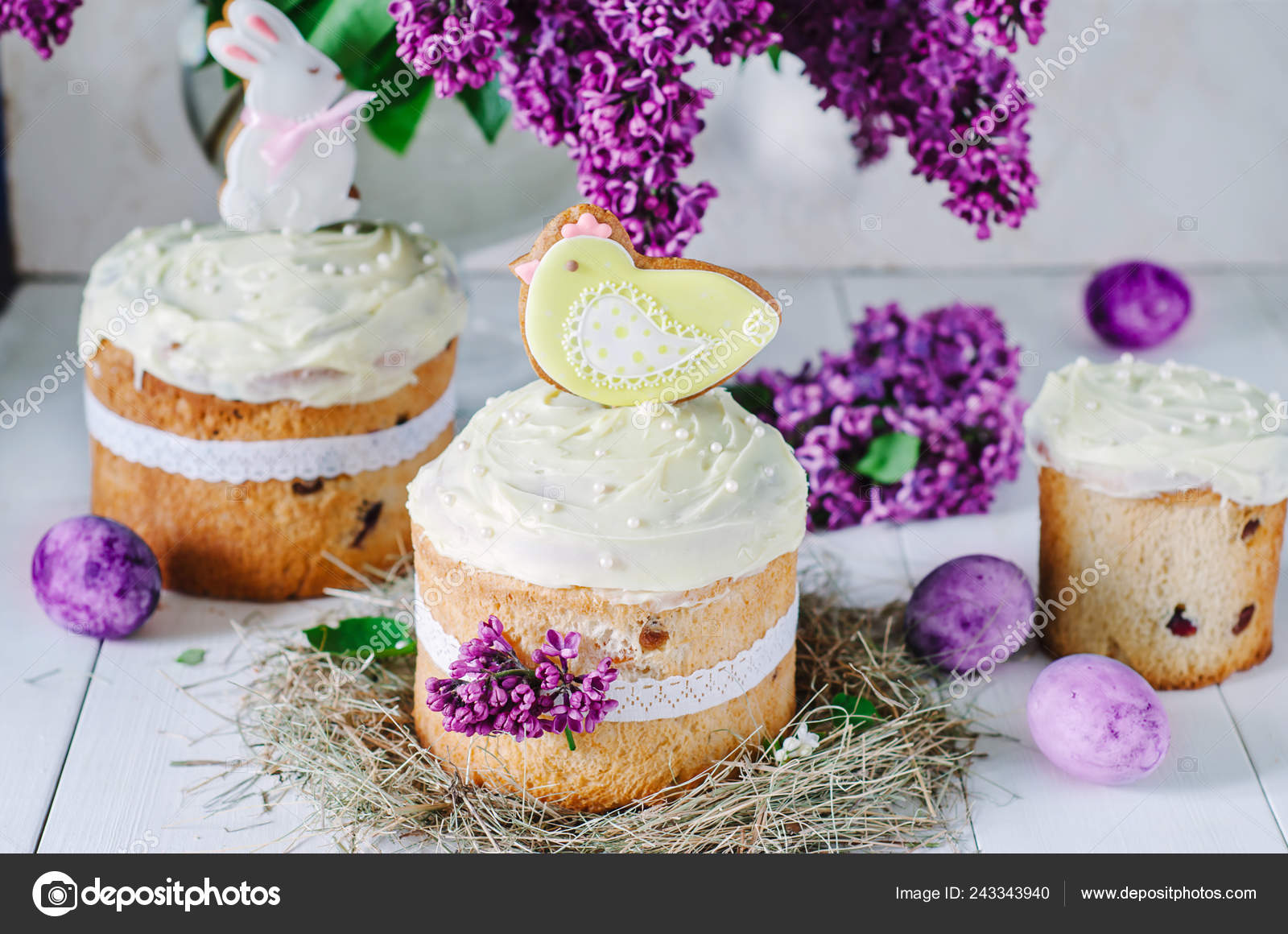 Easter Cake Russian Ukrainian Traditional Kulich Paska Easter