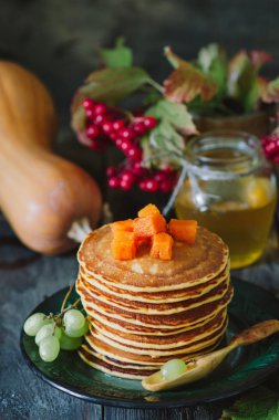 Sonbahar kahvaltı kabak krep ile