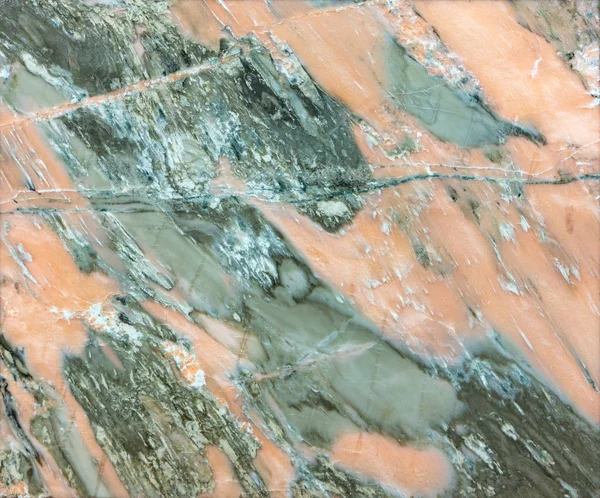 Texture de marbre clair naturel avec des veines plus foncées de vert, noir, gris. Dessin résumé . — Photo