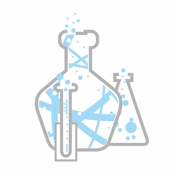 Vektor Abstrakte Wissenschaft Symbol Oder Symbol Mit Laborkolben — Stockvektor
