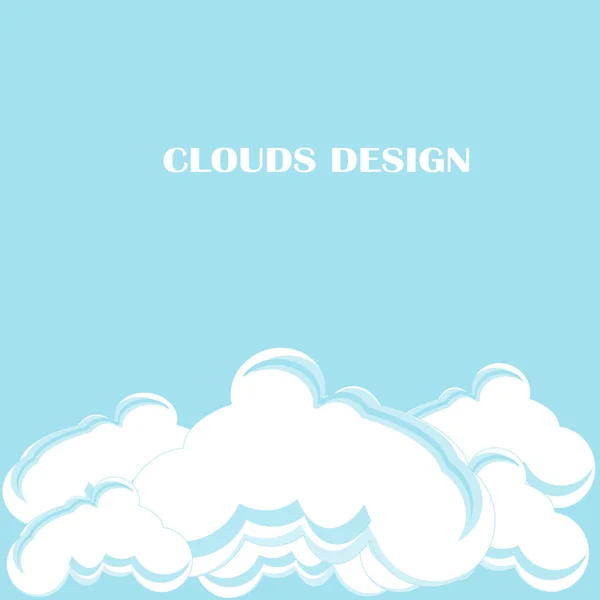 Fundo Brilhante Céu Nuvens Brancas Azuis Céu Azul Ilustração Vetorial — Vetor de Stock