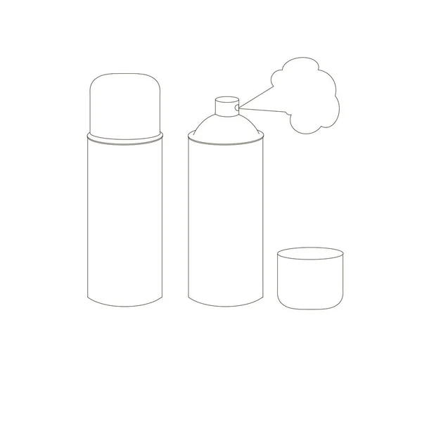 Spray Monochroom Schets Ontwerp Element Voorraad Vectorillustratie Voor Het Web — Stockvector
