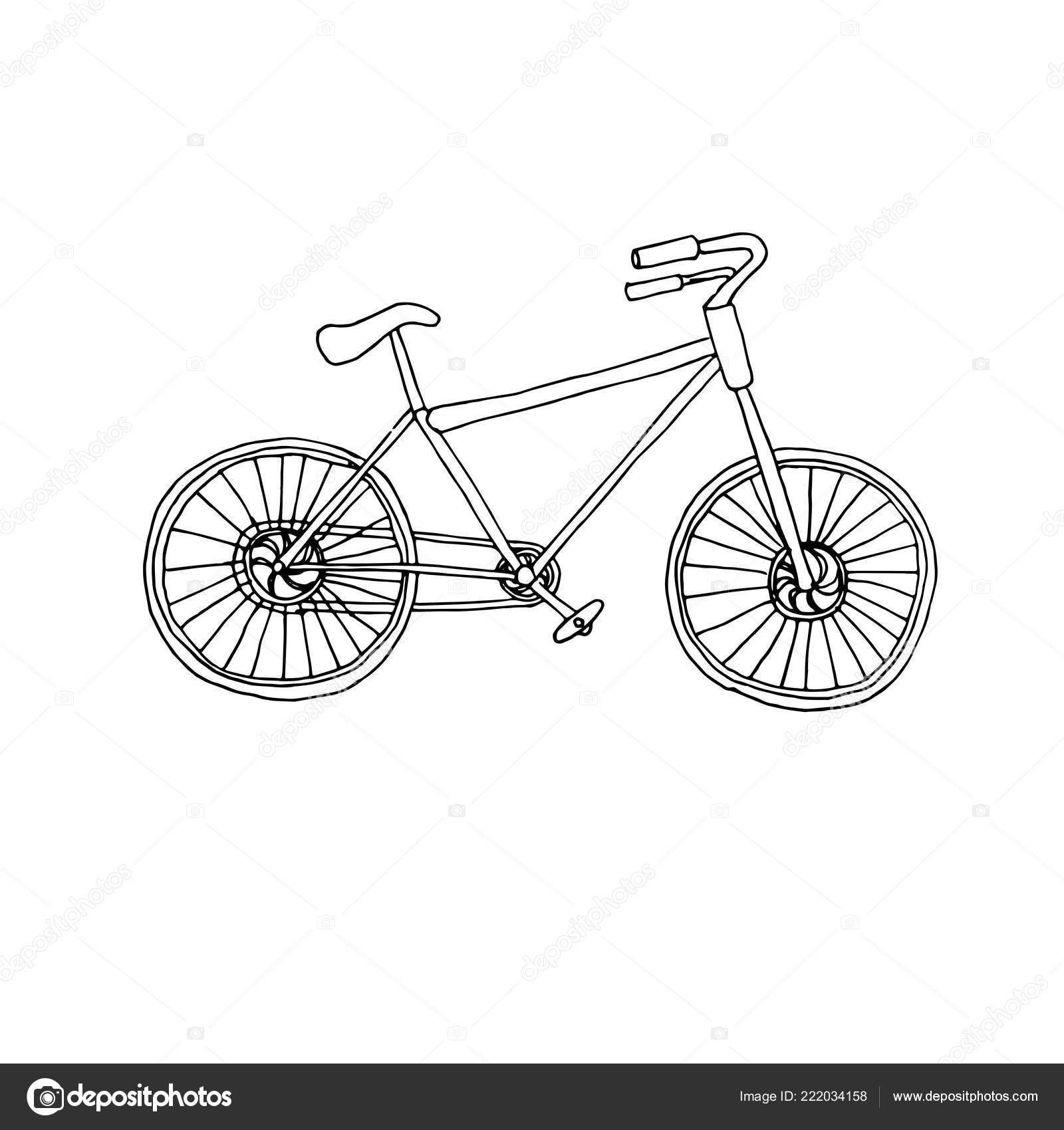 Bicycle Bike Cartoons Stock Vector Illustration Object Isolated White Hand  Stock Vector Image by © #222034158
