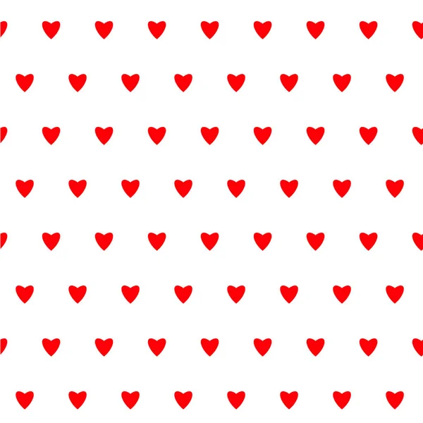 Herznahtloses Muster Rote Herzen Auf Weißem Designelement Vektordarstellung Für Web — Stockvektor