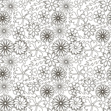 Dikişsiz çiçek dikey tek renkli desen hisse senedi vektör çizim