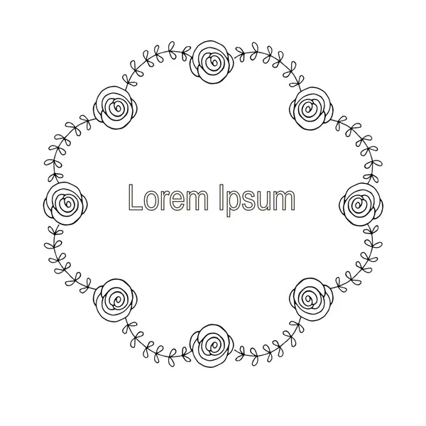 외곽선 Lorem Ipsum 우표에 일러스트 디자인 — 스톡 벡터