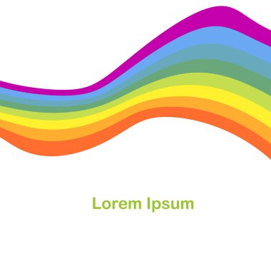 Beyaz arka planda, Lorem Ipsum gökkuşağı. Tasarım öğesi hisse senedi vektör çizim web, baskı için
