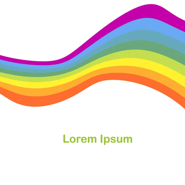 Regenbogen Auf Weißem Hintergrund Lorem Ipsum Designelement Aktienvektordarstellung Für Web — Stockvektor