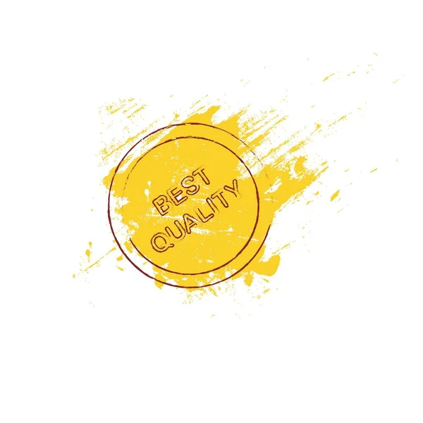 Banner Nejvyšší Kvality Razítko Žlutý Nátěr Barvy Pozadí Grunge Art — Stockový vektor