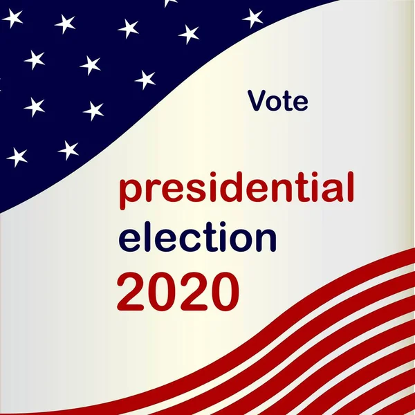 Bandeira Americana Fundo 2020 Presidente Eleição Voto Estoque Vetor Ilustração — Vetor de Stock