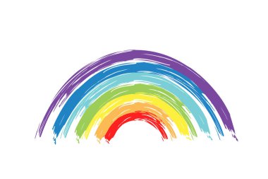 Painted rainbow. Vector illustration. clipart