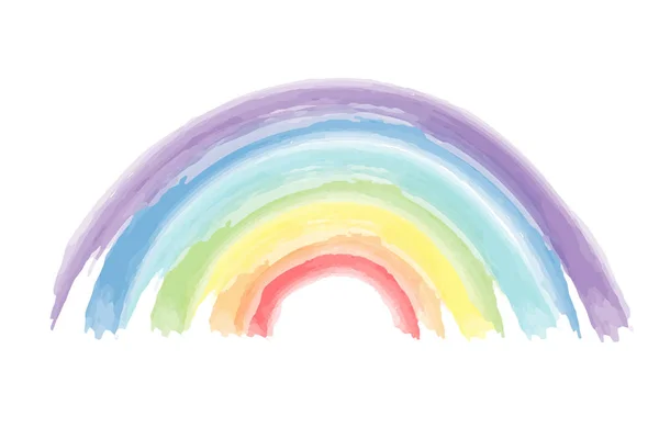 Boyalı gökkuşağı. Vektör çizim.