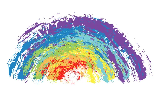 Regenbogen Bemalt Vektorillustration — Stockvektor