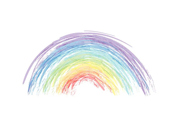 Målade Rainbow Vektorillustration — Stock vektor