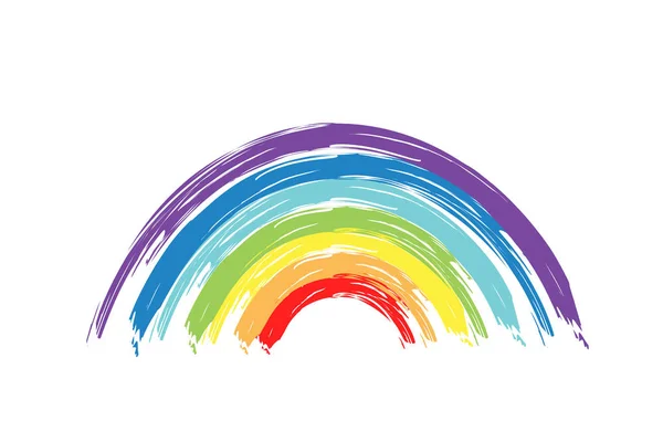 Målade Rainbow Vektorillustration — Stock vektor