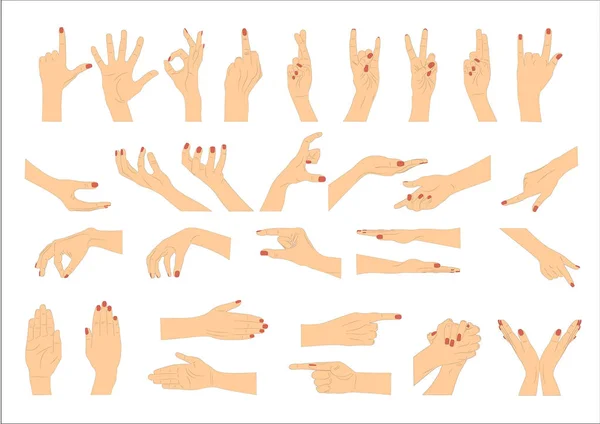 El hareketleriyle. Vektör illüstrasyonu.