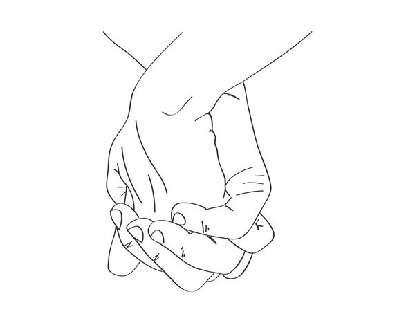 El hareketleriyle. Vektör illüstrasyonu.