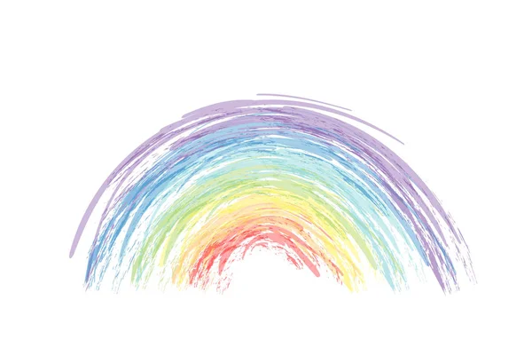 Målade Rainbow Vektorillustration Stockvektor
