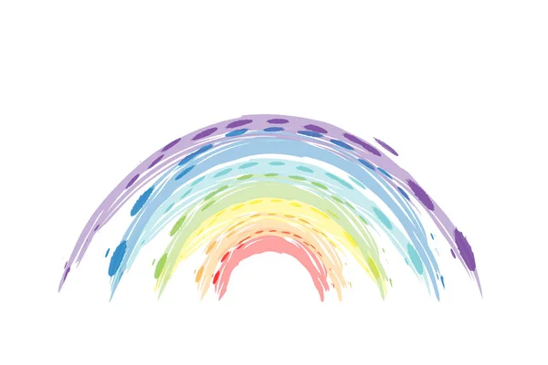 Målade Rainbow Vektorillustration Vektorgrafik