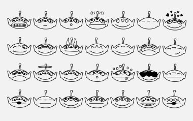 Uzaylı canavar. Vektör çizim.