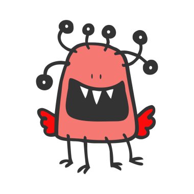 Uzaylı canavar. Vektör çizim.