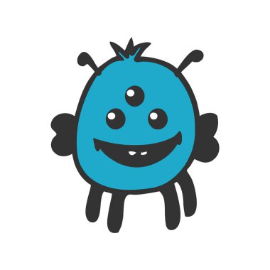 Uzaylı canavar. Vektör çizim.