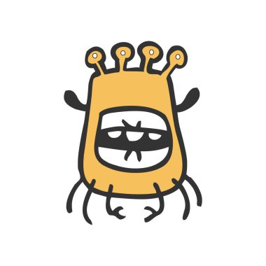 Uzaylı canavar. Vektör çizim.