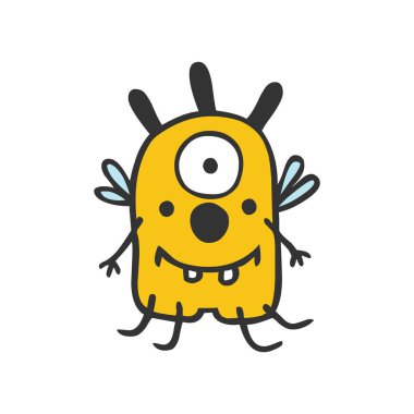 Uzaylı canavar. Vektör çizim.