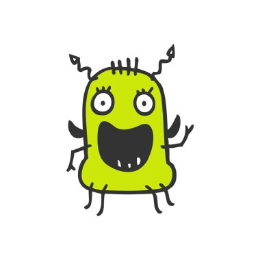 Uzaylı canavar. Vektör çizim.