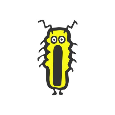 Uzaylı canavar. Vektör çizim.