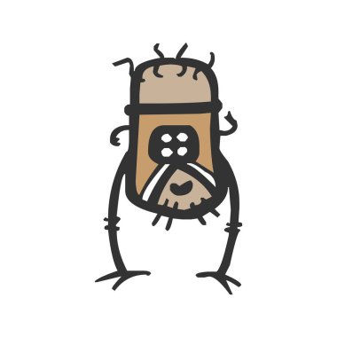 Uzaylı canavar. Vektör çizim.