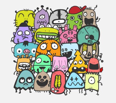 Uzaylı canavar. Vektör çizim.