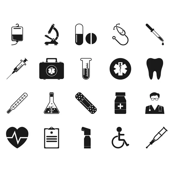 Ikoner av medicinsk utrustning — Stockfoto