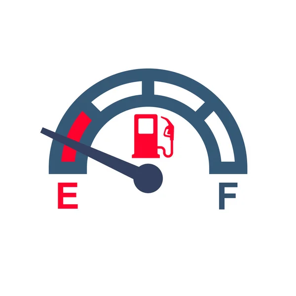 No fuel. Gas gauge meter — Stock Vector