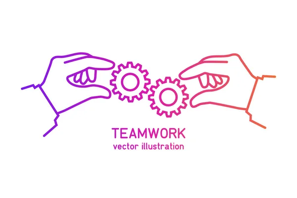 Efektivní koncepce týmové práce — Stockový vektor