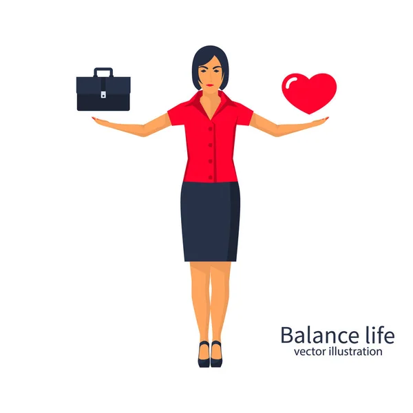 Egyensúly-élet és munka — Stock Vector
