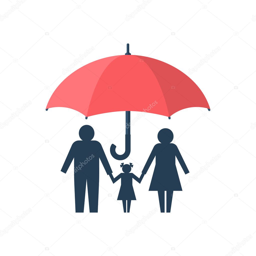 Family protection. Insurance concept.