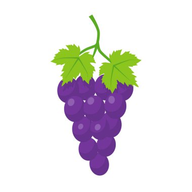 Üzüm çizgi film simgesi. 