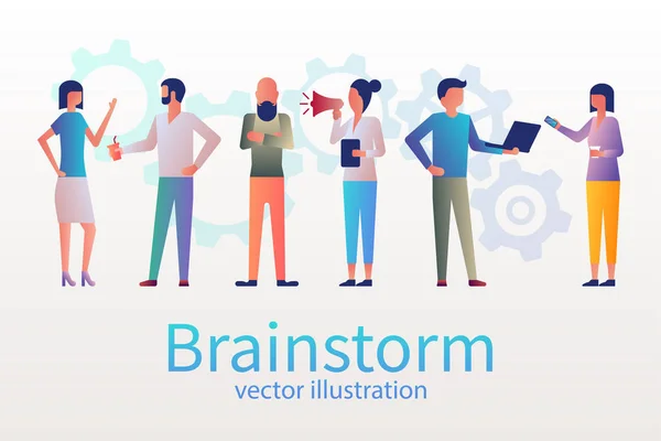Brainstorm koncept, affärsmöte. — Stock vektor