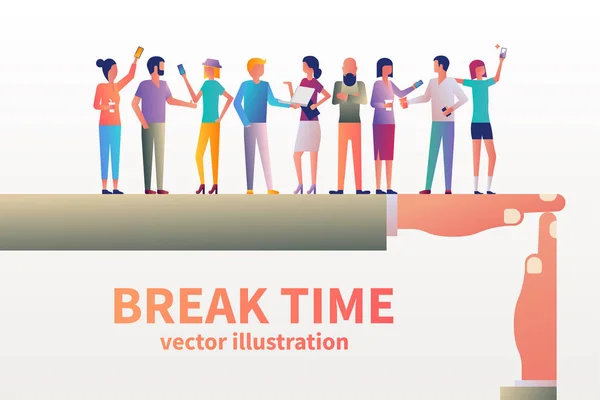 Concepto de tiempo de descanso — Vector de stock