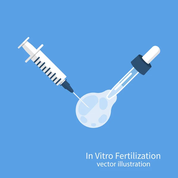 Fécondation in vitro. — Image vectorielle